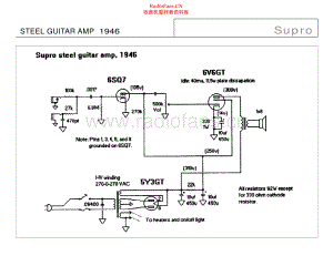 Supro-Steel1946-pwr-sch 维修电路原理图.pdf