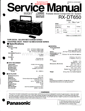 Panasonic-RXDT650-pr-sm 维修电路原理图.pdf