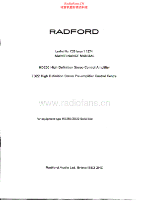 Radford-ZD22-pre-sm 维修电路原理图.pdf