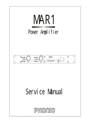 Phonic-MAR1-pwr-sm 维修电路原理图.pdf