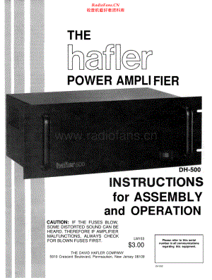 Hafler-DH500-pwr-sm维修电路原理图.pdf