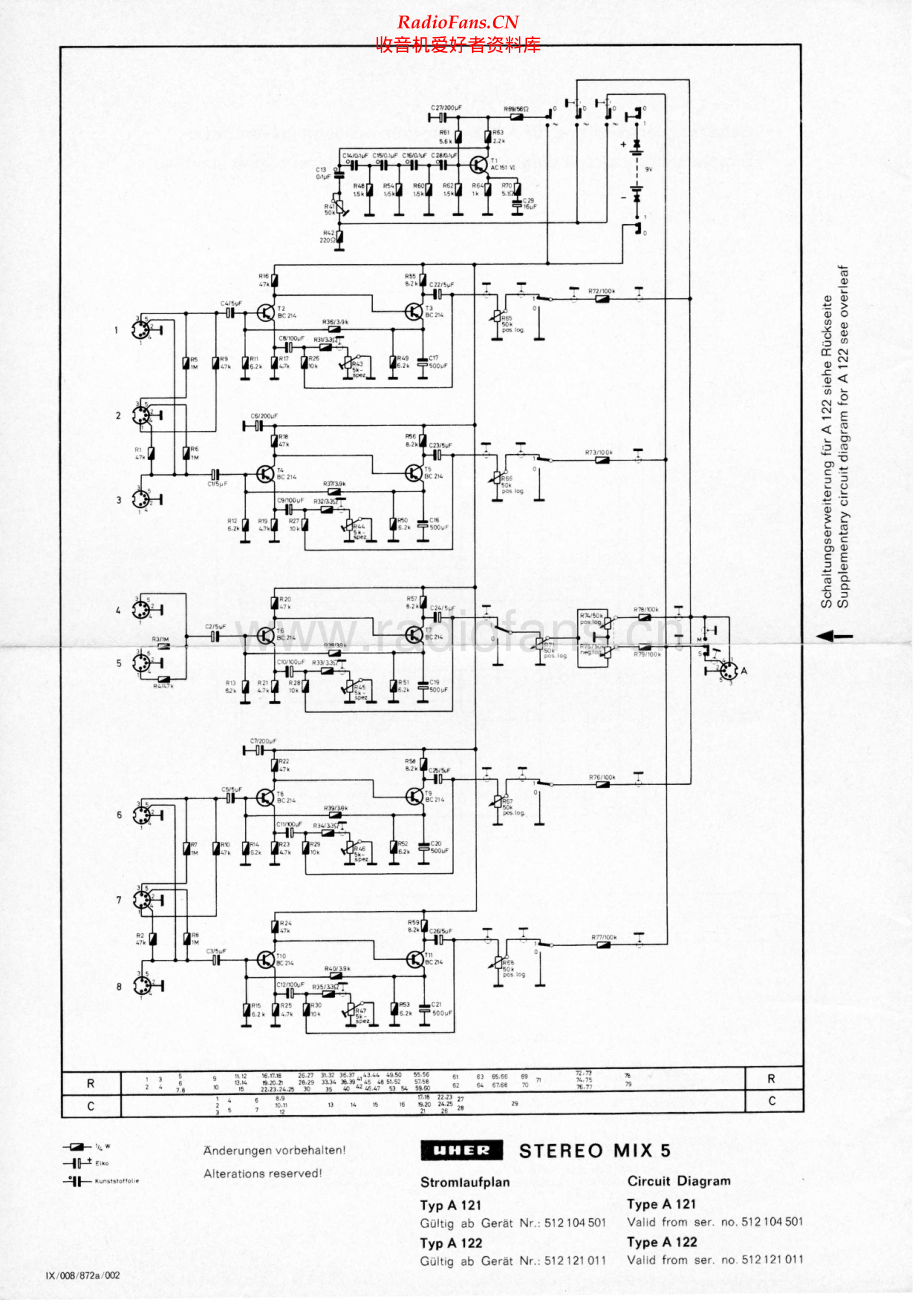 Uher-StereoMix5_A121-mix-sch 维修电路原理图.pdf_第1页