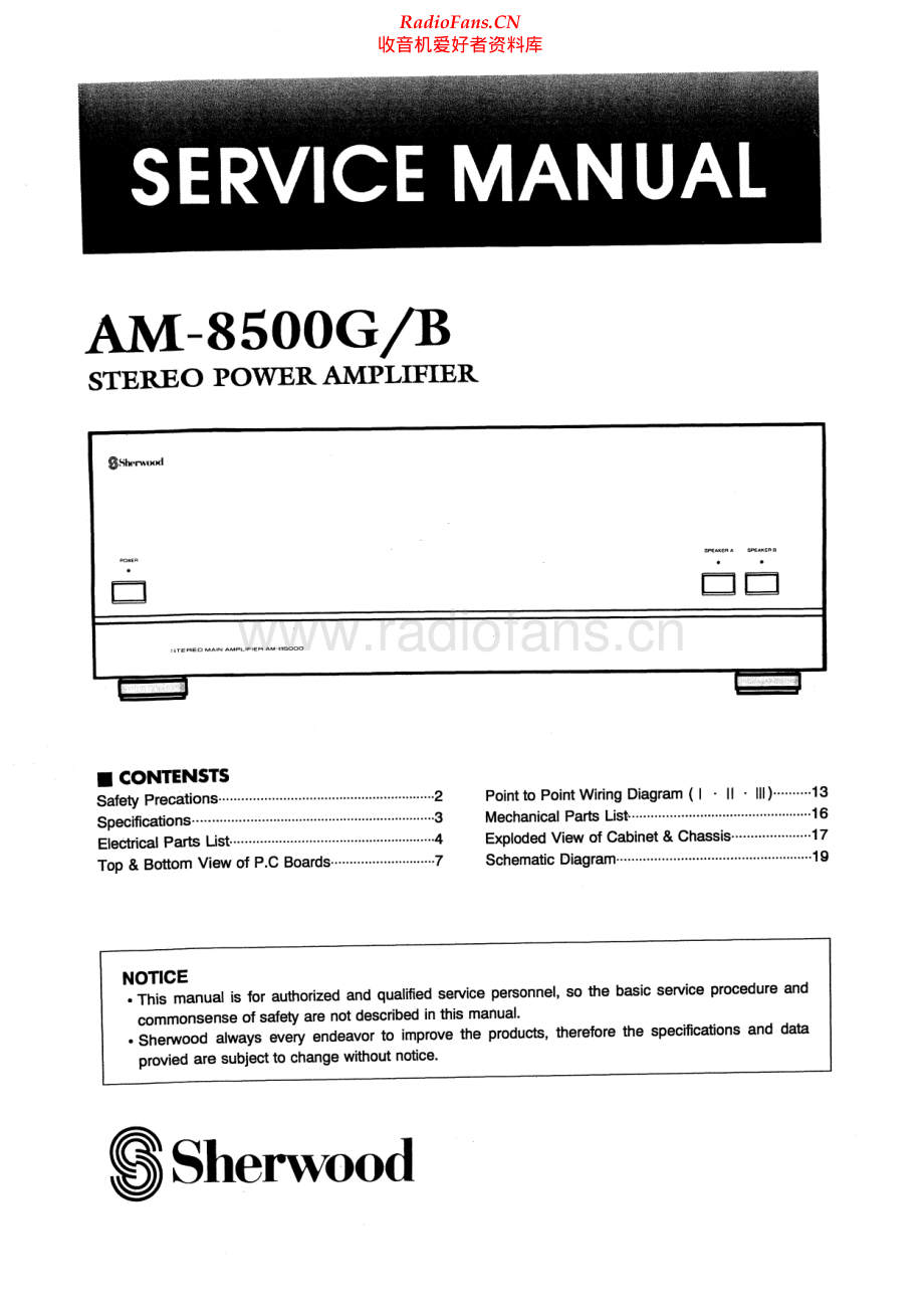 Sherwood-AM8500B-pwr-sm 维修电路原理图.pdf_第1页