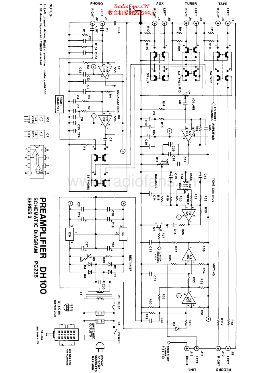 Hafler-DH100SII-pre-sch维修电路原理图.pdf_第1页