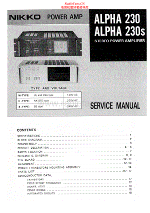 Nikko-Alpha230-pwr-sm 维修电路原理图.pdf