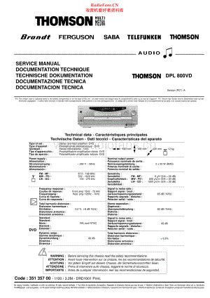 Thomson-DPL800VD-hts-sm 维修电路原理图.pdf