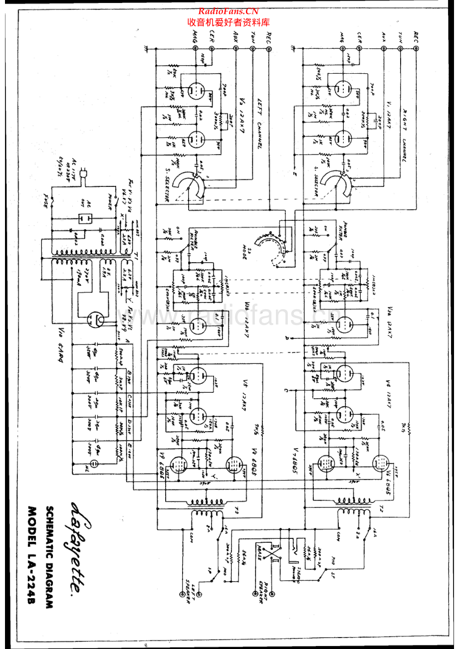 Lafayette-LA224B-int-sch 维修电路原理图.pdf_第1页