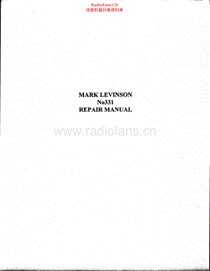 MarkLevinson-331-pwr-rm 维修电路原理图.pdf