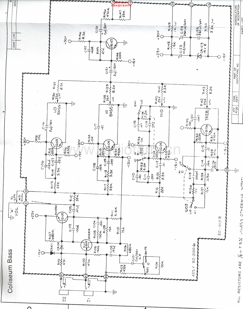 Sunn-ColiseumBass-pwr-sch 维修电路原理图.pdf_第1页