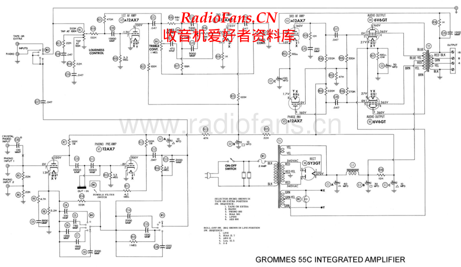 Grommes-55C-int-sch维修电路原理图.pdf_第1页