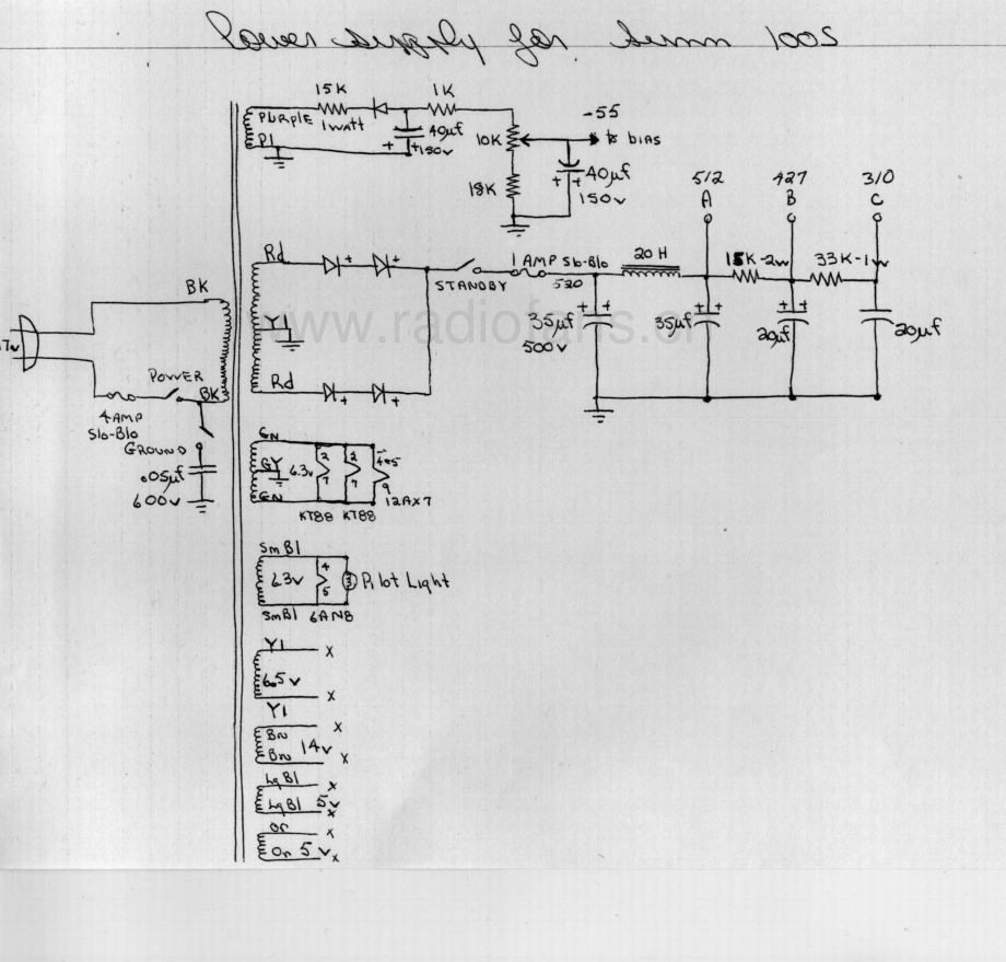 Sunn-100S-pwr-sch 维修电路原理图.pdf_第3页