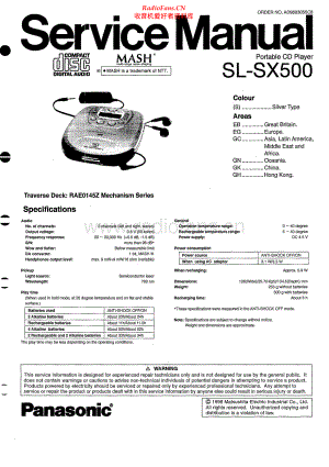 Panasonic-SLSX500-dm-sm 维修电路原理图.pdf