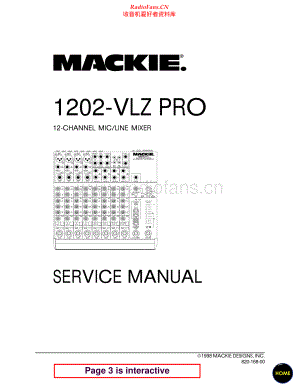 Mackie-1202VLZPRO-mix-sm 维修电路原理图.pdf