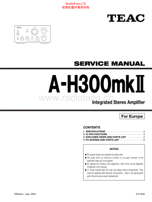 Teac-AH300II-int-sm 维修电路原理图.pdf
