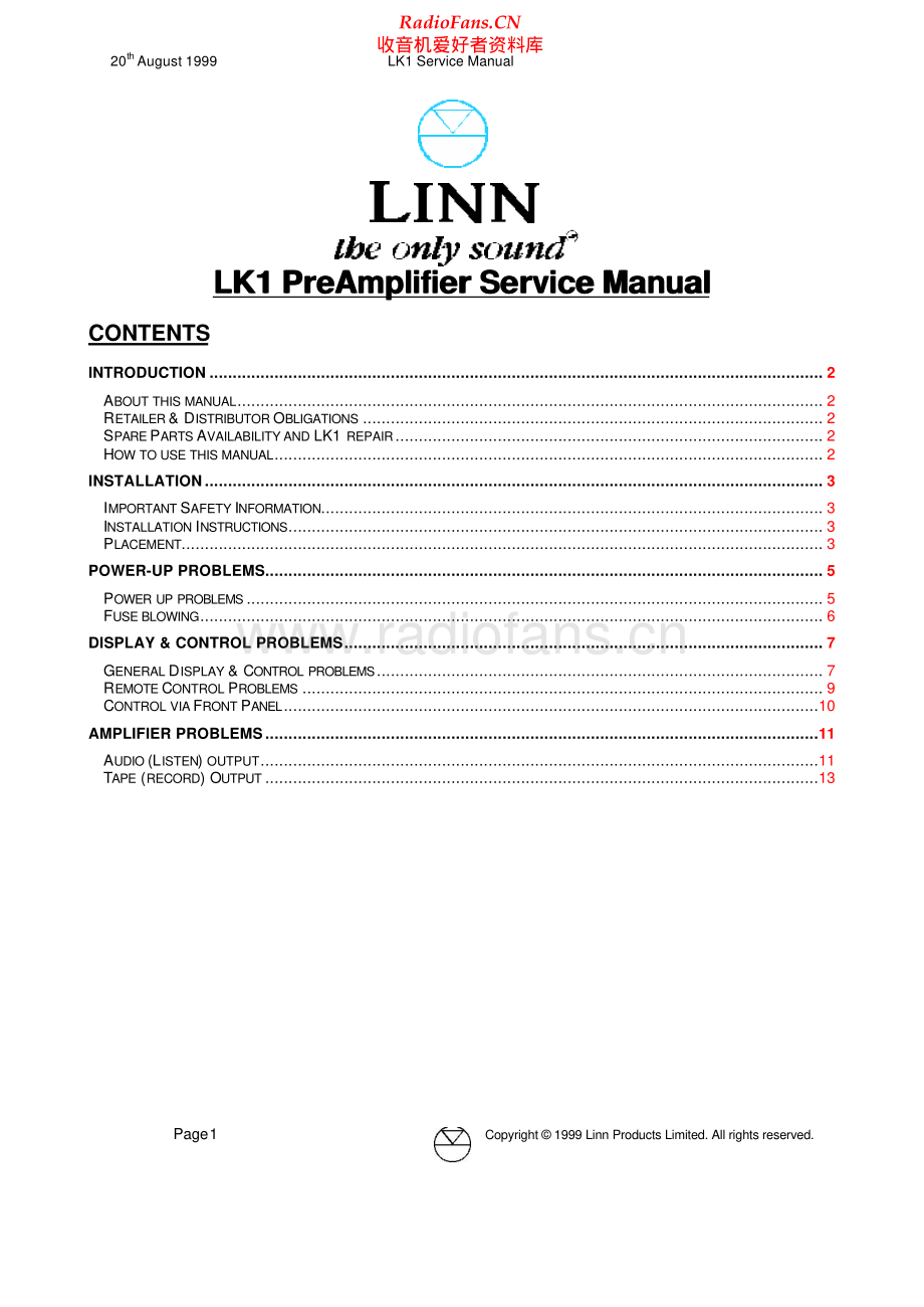Linn-LK1-pre-sm 维修电路原理图.pdf_第1页