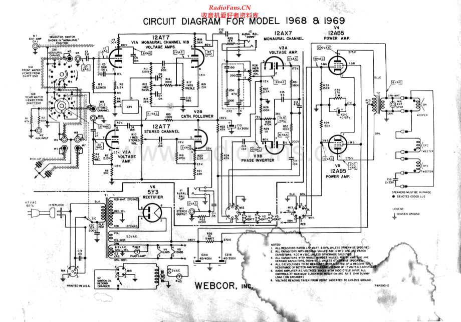 Webcor-1969-int-sch 维修电路原理图.pdf_第1页