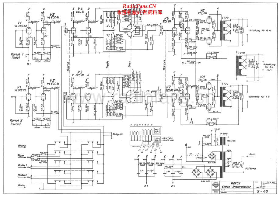 Revox-Model40_1961-int-sch 维修电路原理图.pdf_第1页