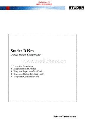 Studer-D19M-mix-sm 维修电路原理图.pdf
