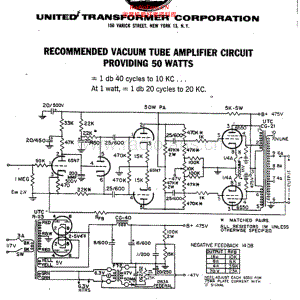 UnitedTransformerCorp-50W-pwr-sch 维修电路原理图.pdf
