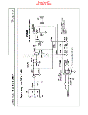 Supro-1959-pwr-sch 维修电路原理图.pdf