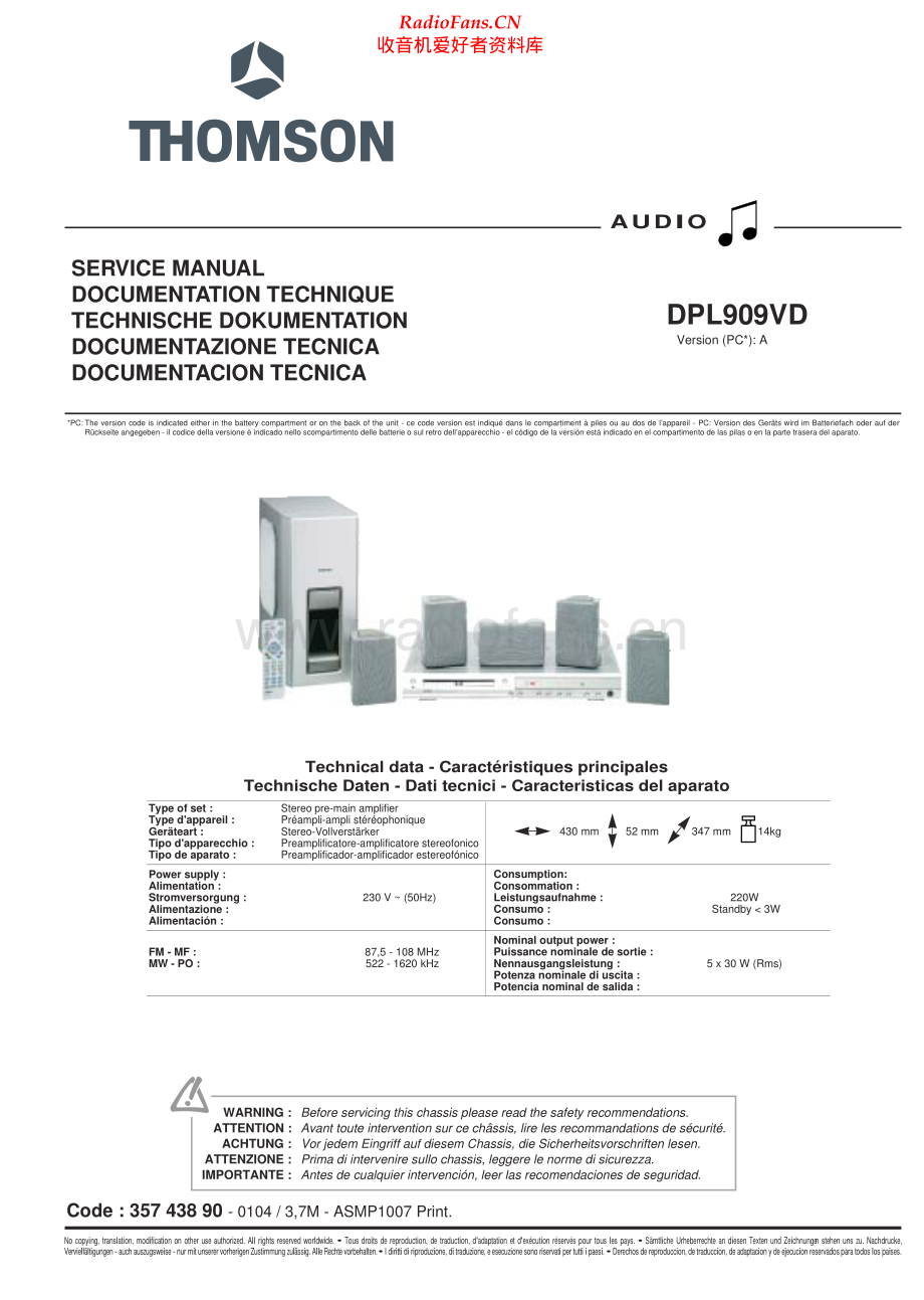 Thomson-DPL909VD-hts-sm 维修电路原理图.pdf_第1页