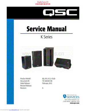 QSC-KSeries-spk-sm 维修电路原理图.pdf
