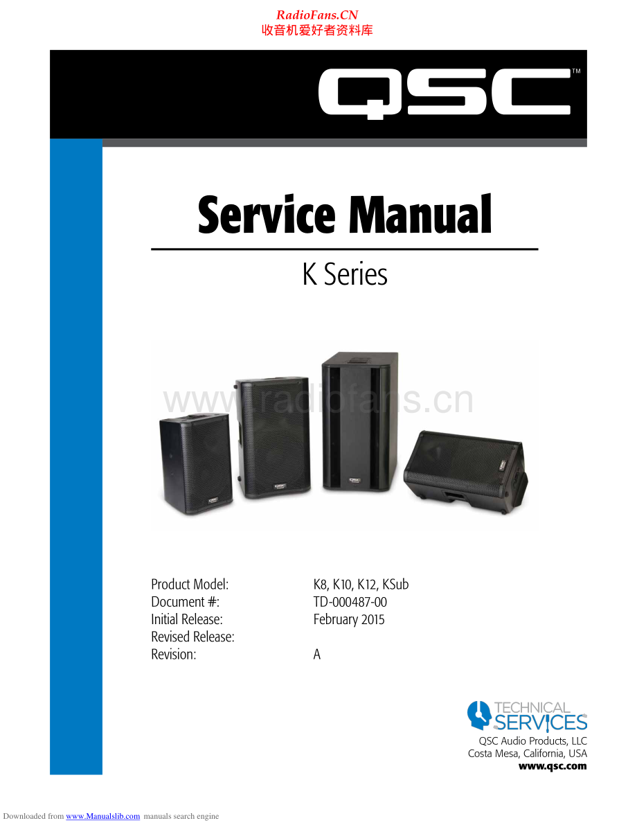 QSC-KSeries-spk-sm 维修电路原理图.pdf_第1页
