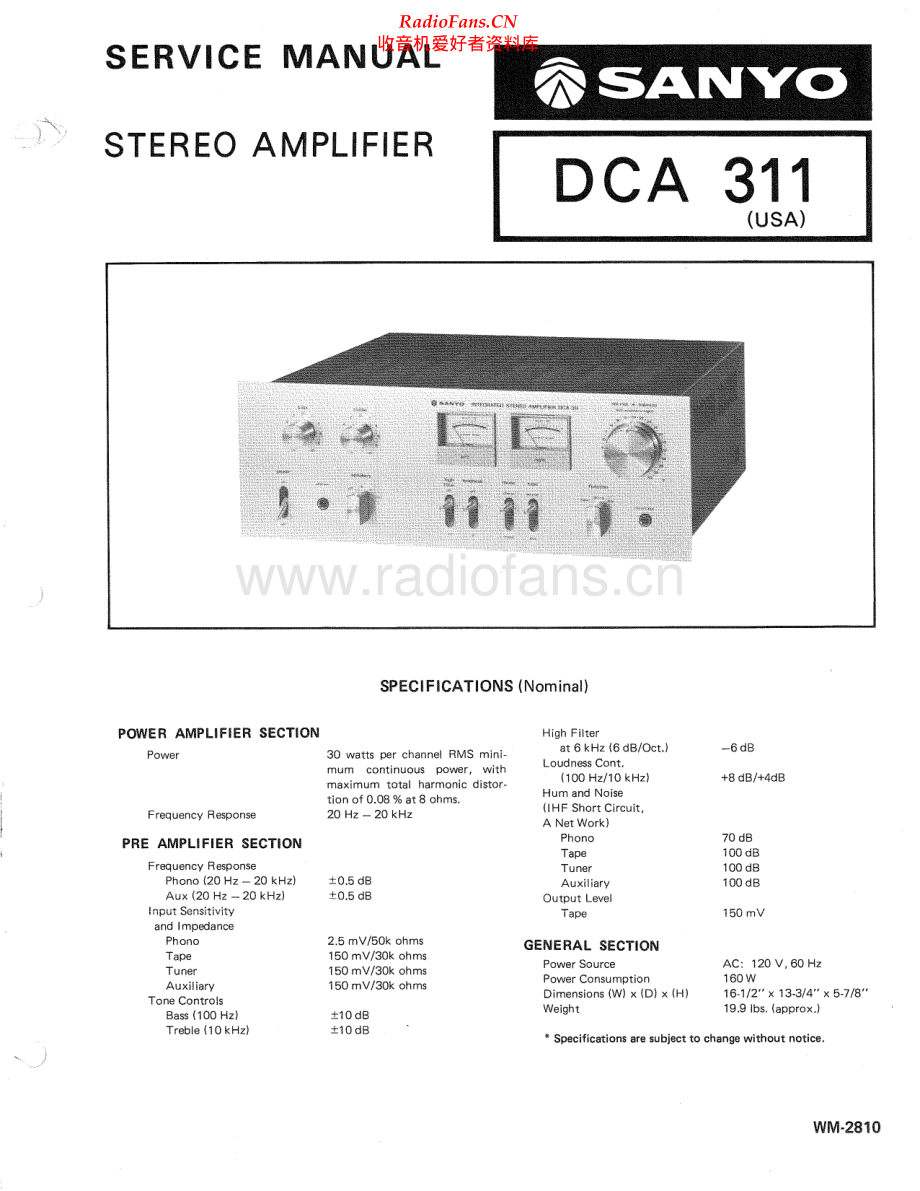 Sanyo-DCA311-int-sm 维修电路原理图.pdf_第1页
