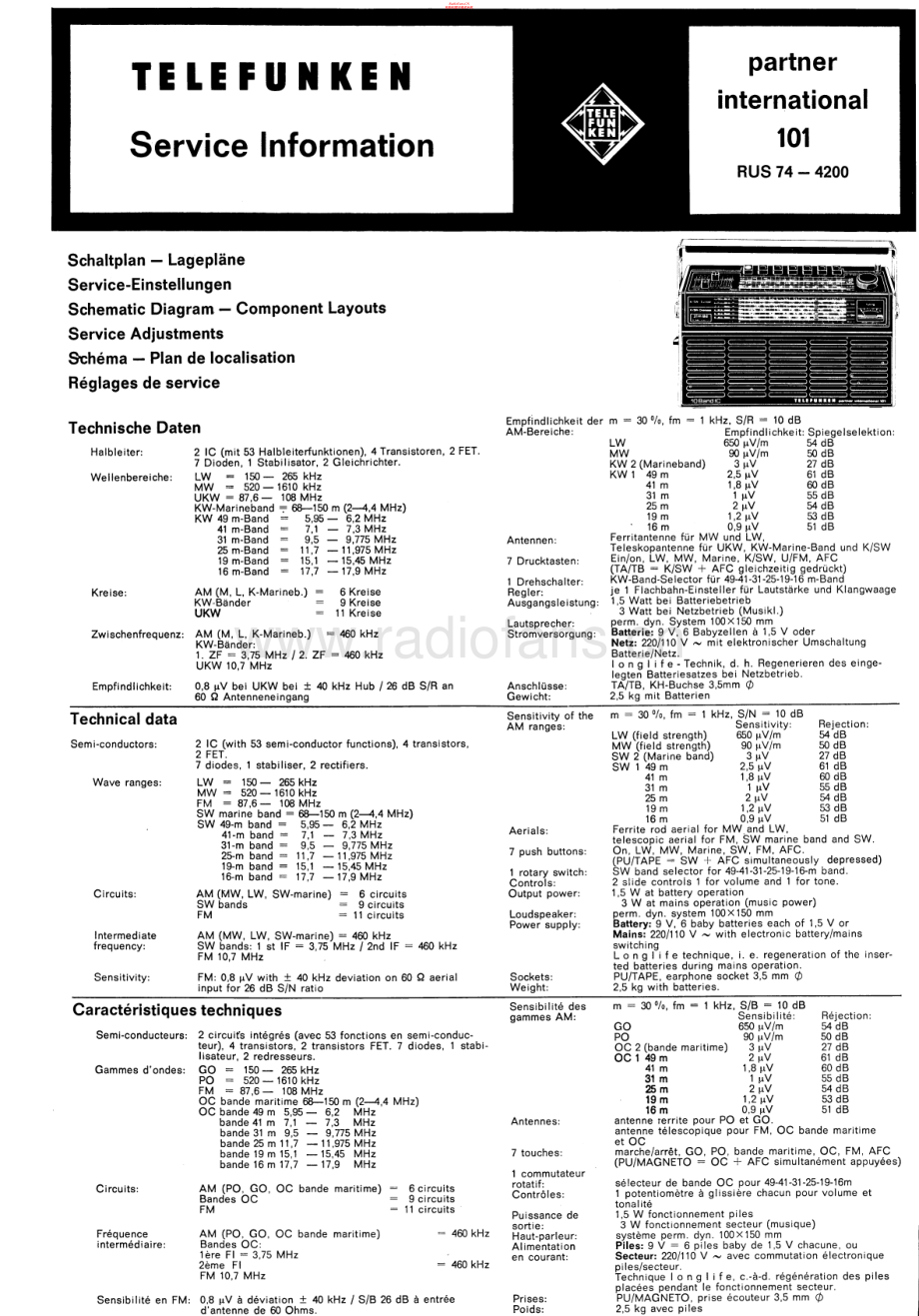 Telefunken-PartnerInternational101-pr-sm 维修电路原理图.pdf_第1页
