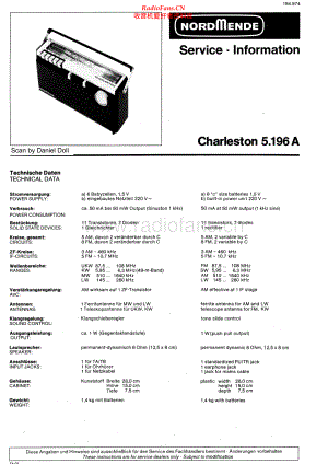 Nordmende-Charleston5_196_A-pr-sch 维修电路原理图.pdf
