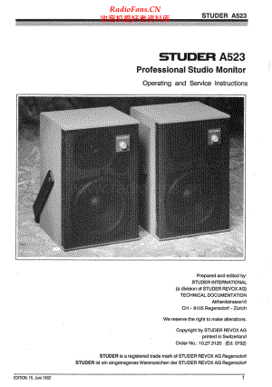 Studer-A523-spk-sm 维修电路原理图.pdf