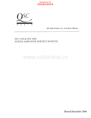 QSC-MX2000-pwr-sm 维修电路原理图.pdf