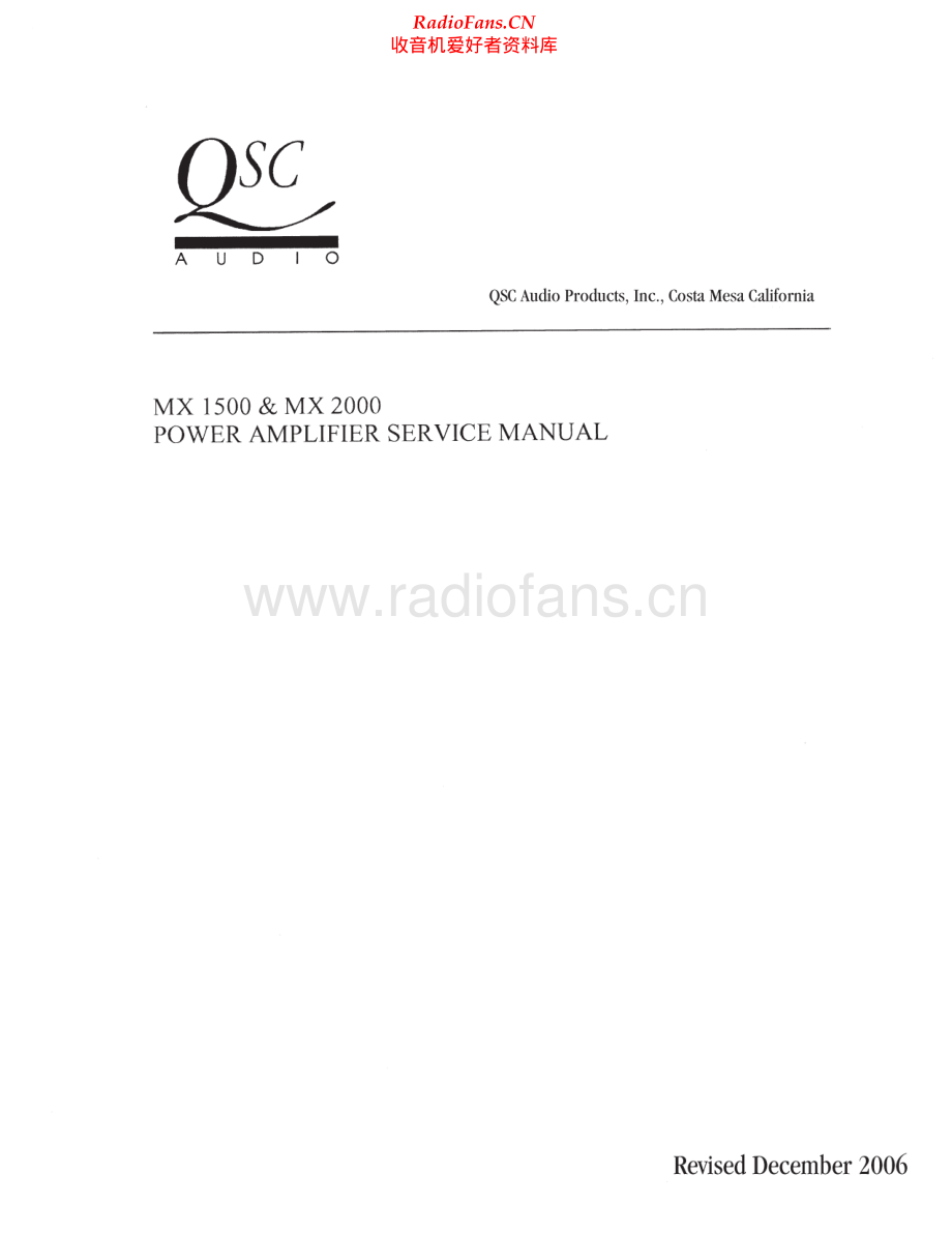 QSC-MX2000-pwr-sm 维修电路原理图.pdf_第1页