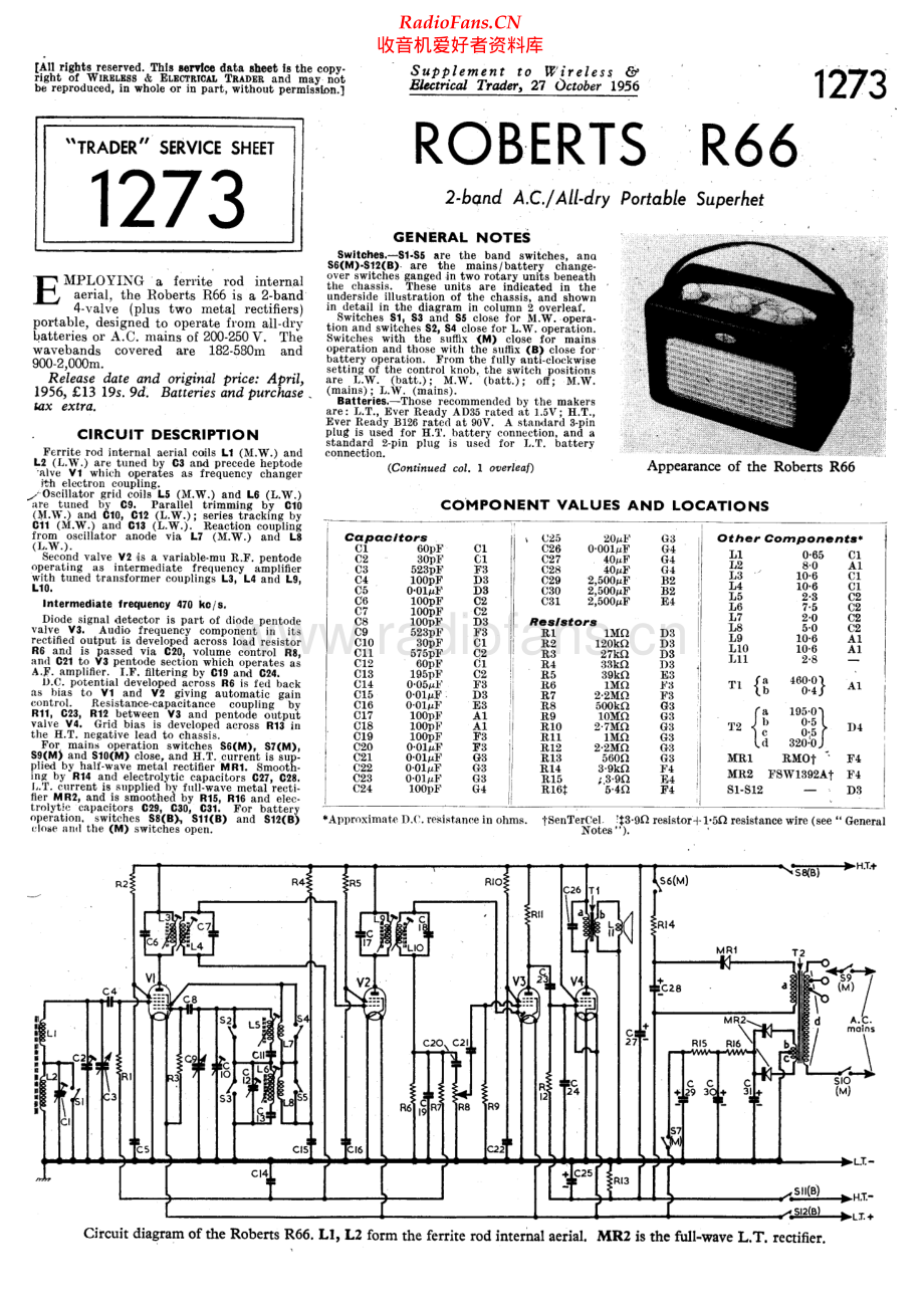 Roberts-R66-pr-sm 维修电路原理图.pdf_第1页