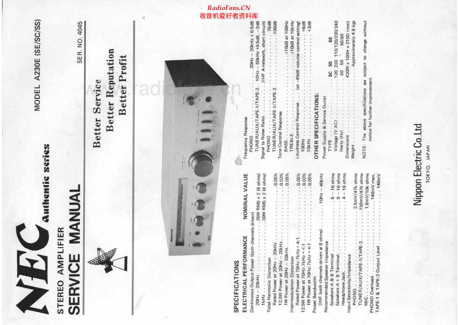 NEC-A230E-int-sm 维修电路原理图.pdf_第1页