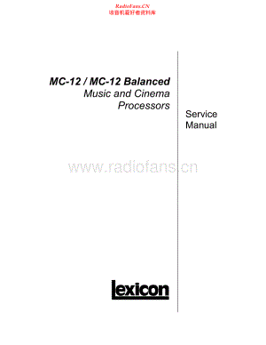 Lexicon-MC12-prc-sm 维修电路原理图.pdf