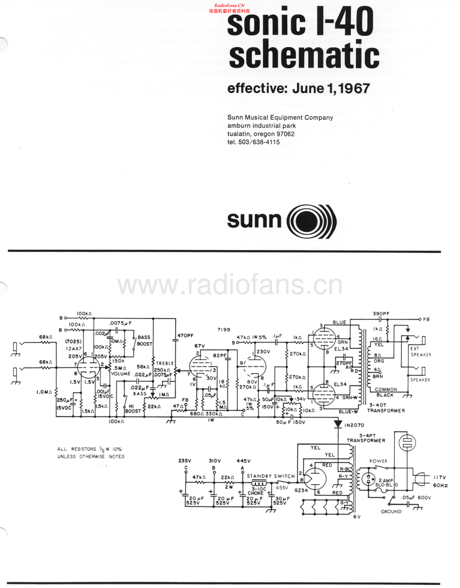 Sunn-Sonici40-pwr-sch 维修电路原理图.pdf_第1页