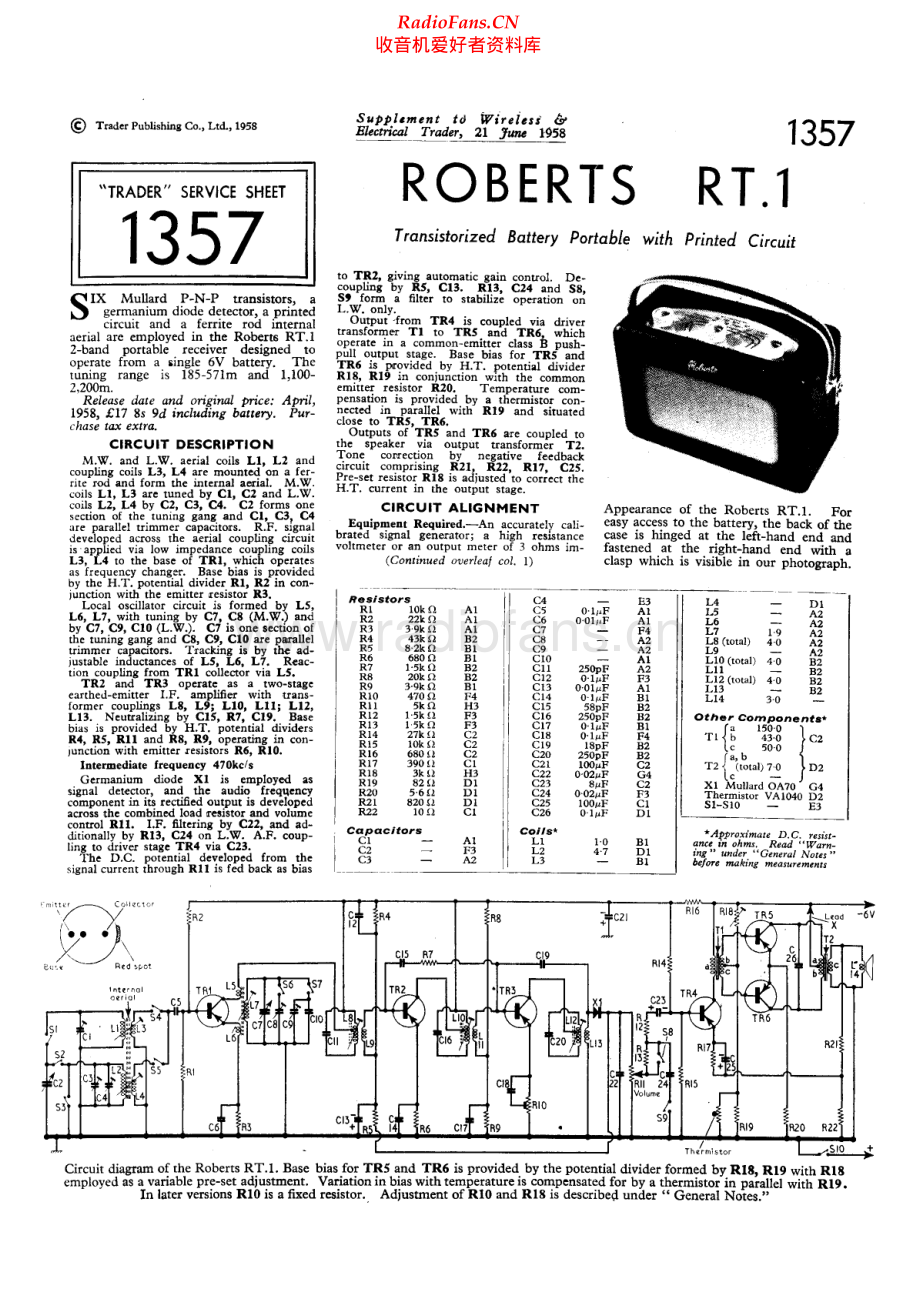 Roberts-RT1-pr-sm 维修电路原理图.pdf_第1页
