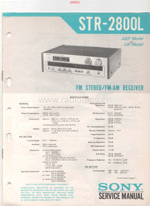 Sony-STR2800L-rec-sm 维修电路原理图.pdf