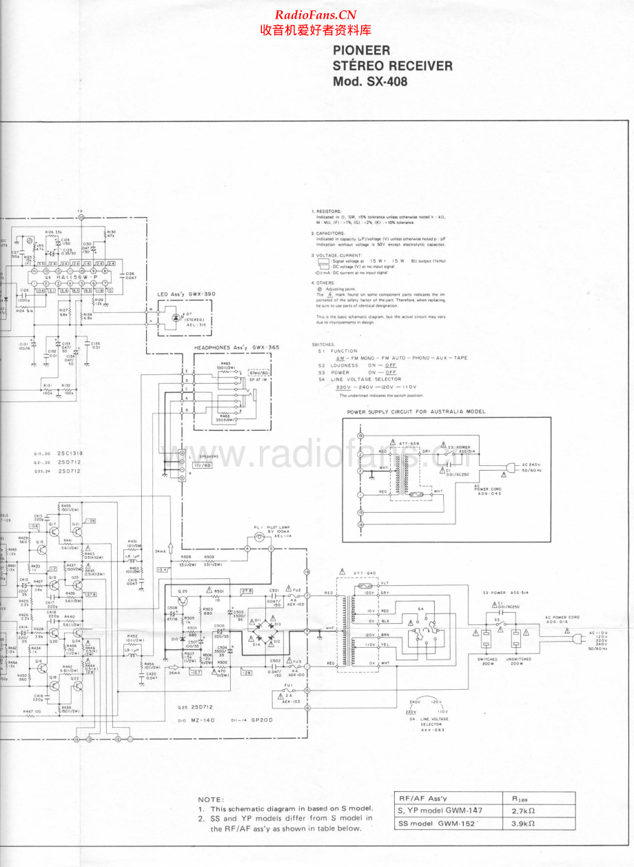 Pioneer-SX408-rec-sch 维修电路原理图.pdf_第2页