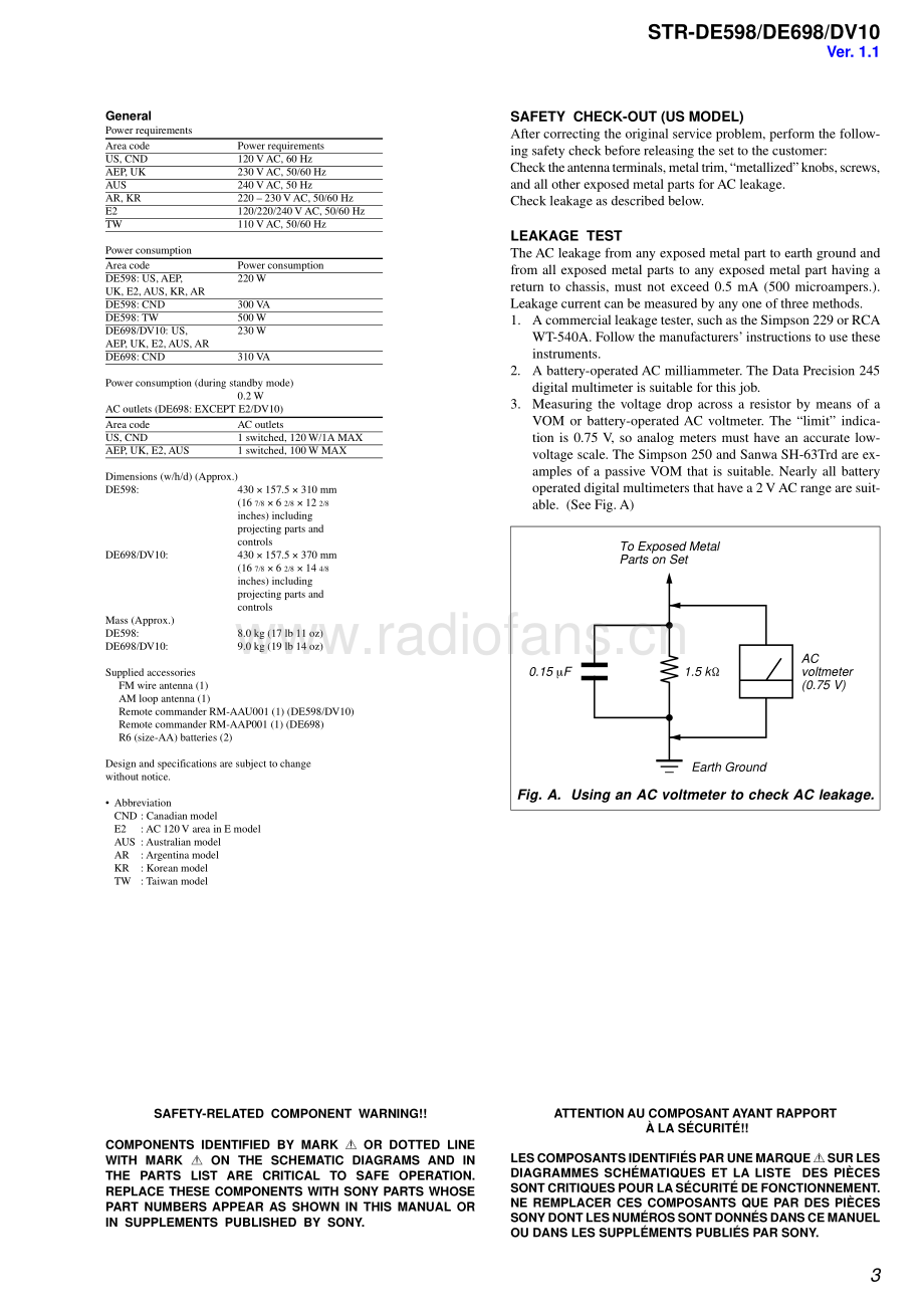 Sony-STRDE698-rec-sm 维修电路原理图.pdf_第3页