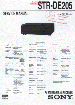 Sony-STRDE205-rec-sm 维修电路原理图.pdf