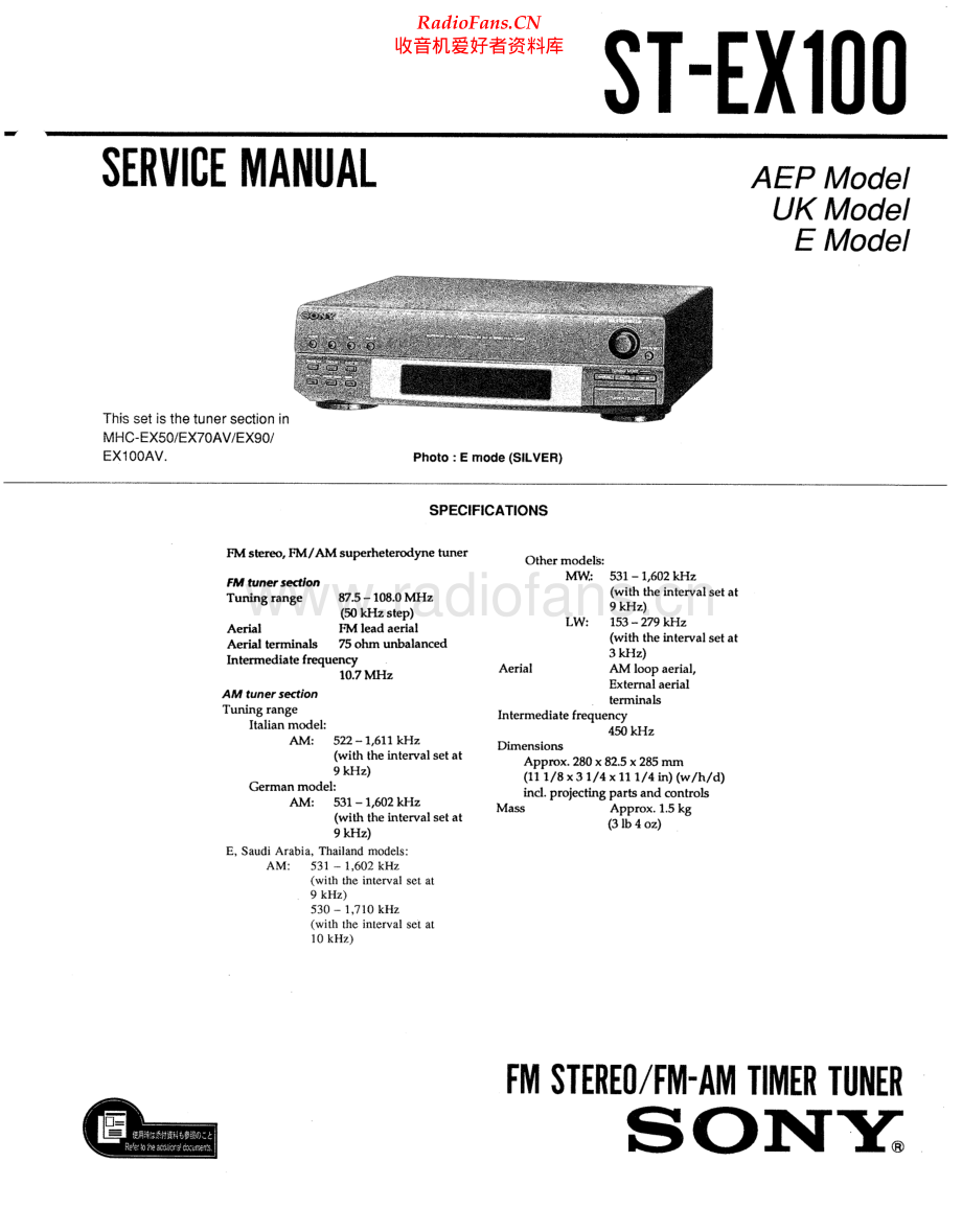 Sony-STEX100-tun-sm 维修电路原理图.pdf_第1页