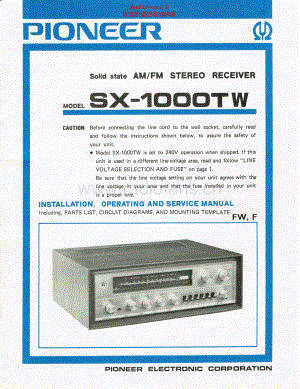 Pioneer-SX1000TW-rec-sm 维修电路原理图.pdf