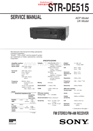 Sony-STRDE515-rec-sm 维修电路原理图.pdf