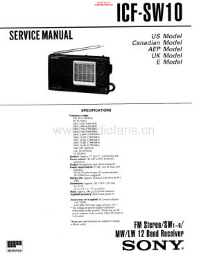 Sony-ICFSW10-rec-sm 维修电路原理图.pdf