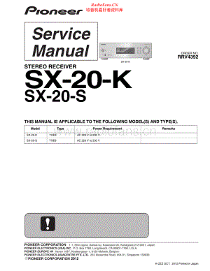 Pioneer-SX20K-rec-sm 维修电路原理图.pdf