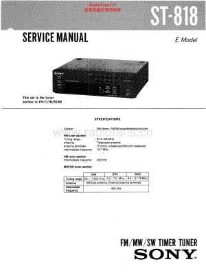 Sony-ST818-tun-sm 维修电路原理图.pdf