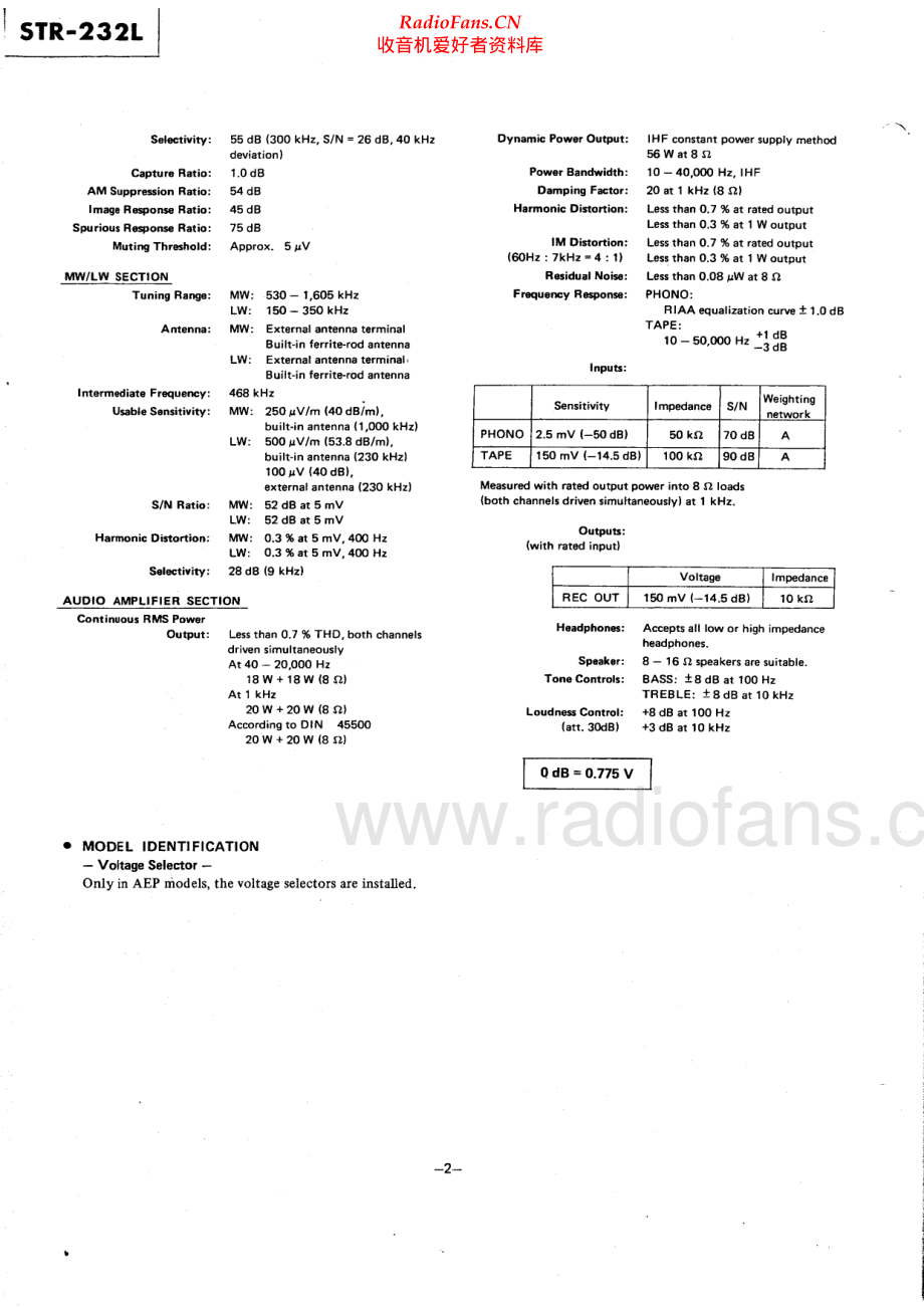 Sony-STR232L-rec-sm 维修电路原理图.pdf_第2页