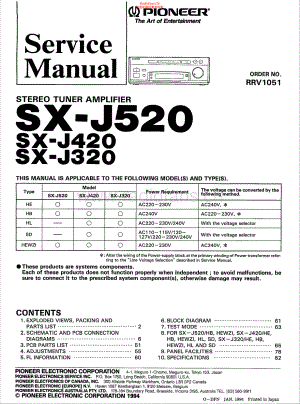 Pioneer-SXJ420-rec-sm 维修电路原理图.pdf